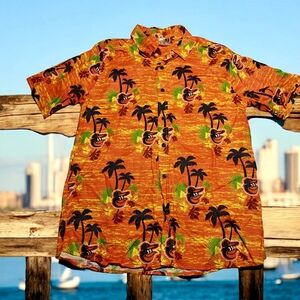 Baltimore Orioles Hawaiian Button Up Shirt Mens XLG  Giveaway Promo ￼EXC. COND.